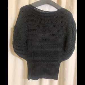 Black 60% Cotton 40% Acrylic Sweater. 3/4 sleeved.